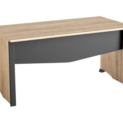 Bureau MAMBO - 140 cm - Pieds panneaux - Chêne Sonoma/noir